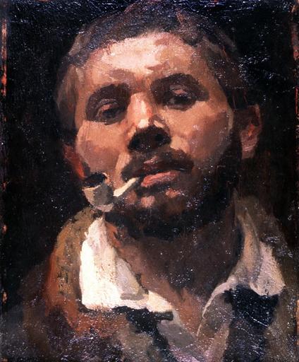 Autoportrait à la pipe ; Selbstbildnis mit einer Tonpfeife (Traduction)_0