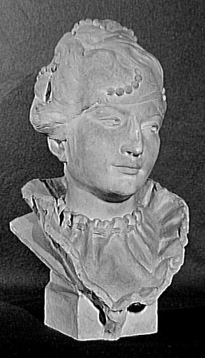 Buste de femme à la collerette, Jean-Désiré Ringel D'illzach, 2e moitié 19e siècle, 1er quart 20e siècle