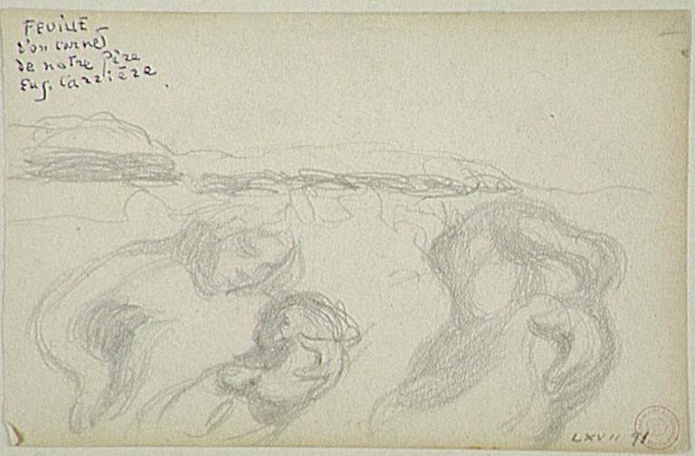 Maternité ; Feuille d'un carnet de notre père Eug. Carrière (Titre attribué)_0