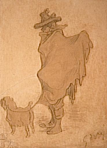 Paysan andalou avec son chien_0