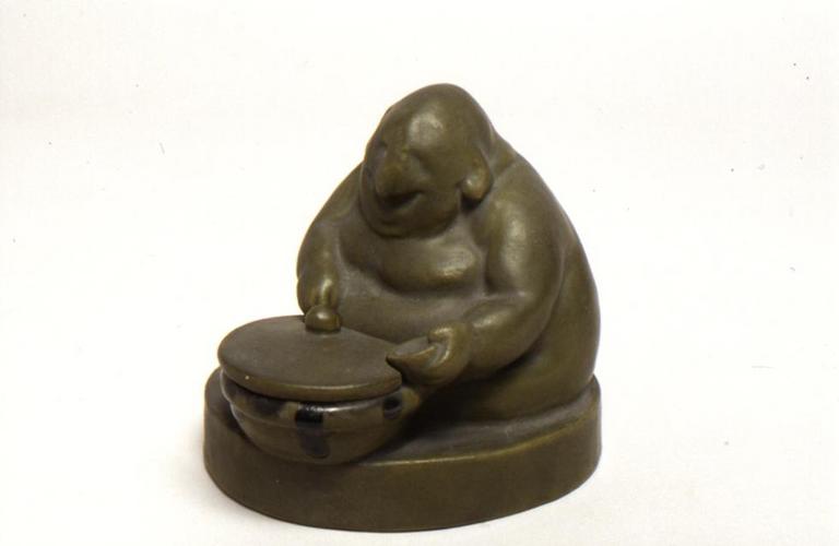 Encrier grotesque ; Bouddha assis au chaudron (Titre attribué), Jean-Désiré Ringel D'illzach, 1902