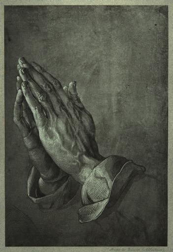 Reproduction d'un dessin de Dürer 'Mains en prière' vers 1508_0