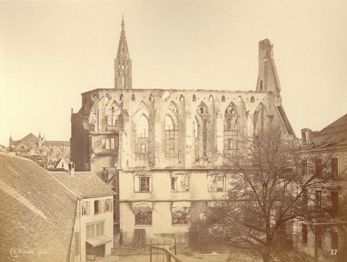 Strasbourg, église du Temple Neuf après les bombardements de 1870_0