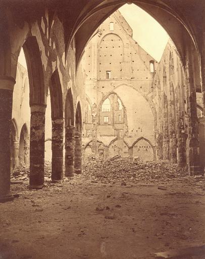 Strasbourg, bombardement de 1870, intérieur du Temple Neuf_0