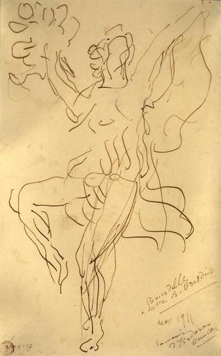 Croquis d'une danseuse, Isadora Duncan_0