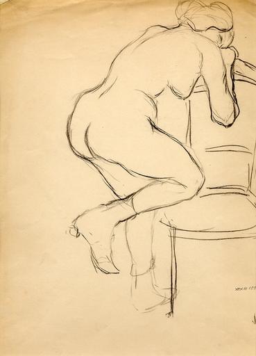 Nu féminin et chaise, François Rupert Carabin, 4e quart 19e siècle, 1ère moitié 20e siècle