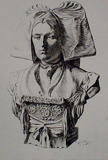 Buste d'alsacienne, Jean-Désiré Ringel D'illzach, 1906