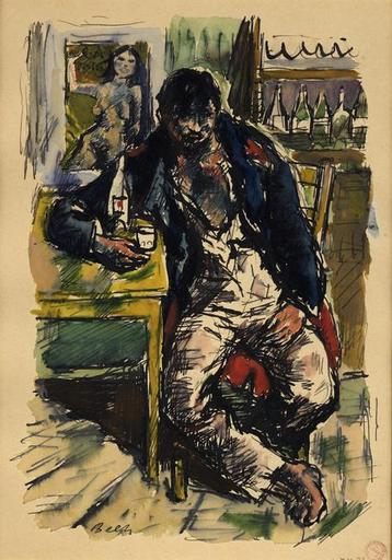 Homme assis dans un bar_0