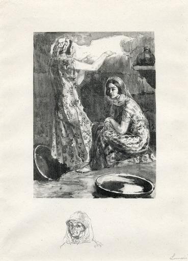 Deux femmes orientales, Alexandre Lunois, 1er quart 20e siècle