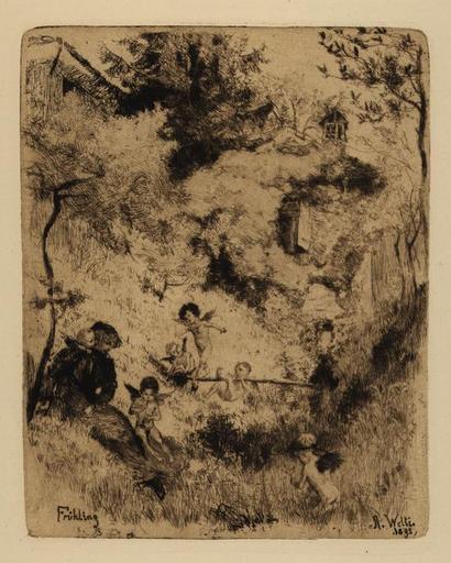 Frühling ; Printemps (Traduction), Albert Welti, 1895