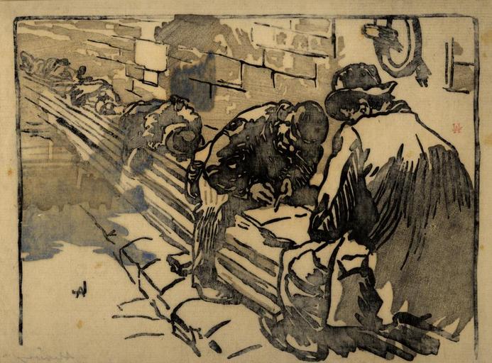 Coupeurs de bouts de cigares, Auguste Louis Lepere, 1er quart 20e siècle