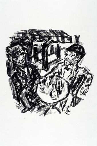 Zwei Männer am Cafétisch ; Attablé au Café (Traduction)_0