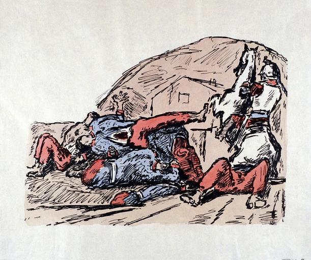 Bäumendes Pferd vor Leichenberg_0