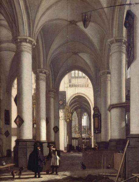 Intérieur d'église gothique_0