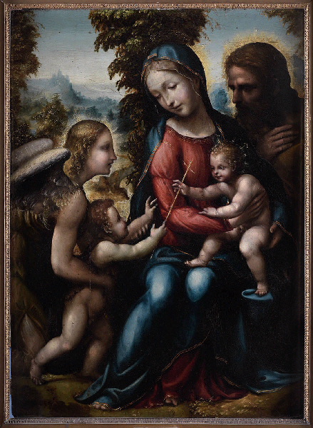 La Sainte Famille avec saint Jean Baptiste et un ange_0