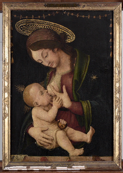 Madonna del latte ; Vierge à l'Enfant, Macrino D'alba, 19e siècle