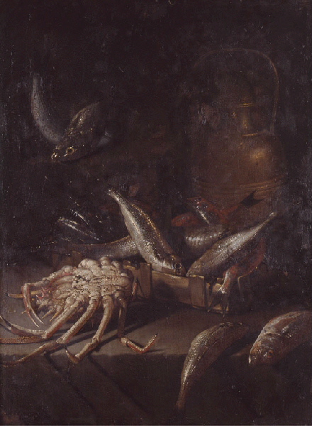 Nature morte aux poissons et araignée de mer_3