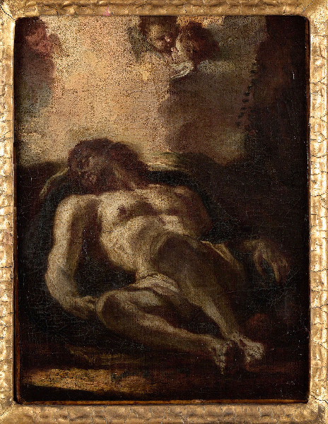Le Christ mort pleuré par les chérubins, Giacinto Brandi, 17e siècle
