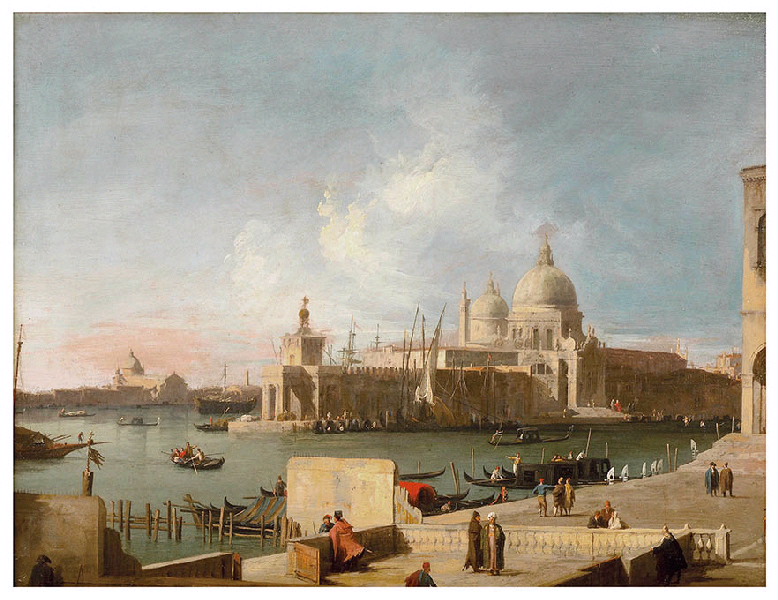 Vue de l'église de la Salute depuis l'entrée du Grand Canal (Grand Canal)_1