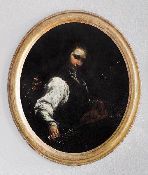 Portrait de jeune homme accordant sa pandurina_0