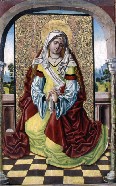 Marie Cléophas ((?)) ; Vierge ou sainte assise sur un trône ((dit autrefois))_2