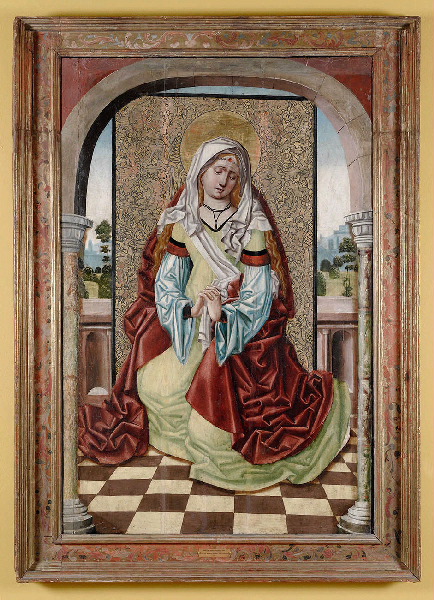 Marie Cléophas ((?)) ; Vierge ou sainte assise sur un trône ((dit autrefois))_0