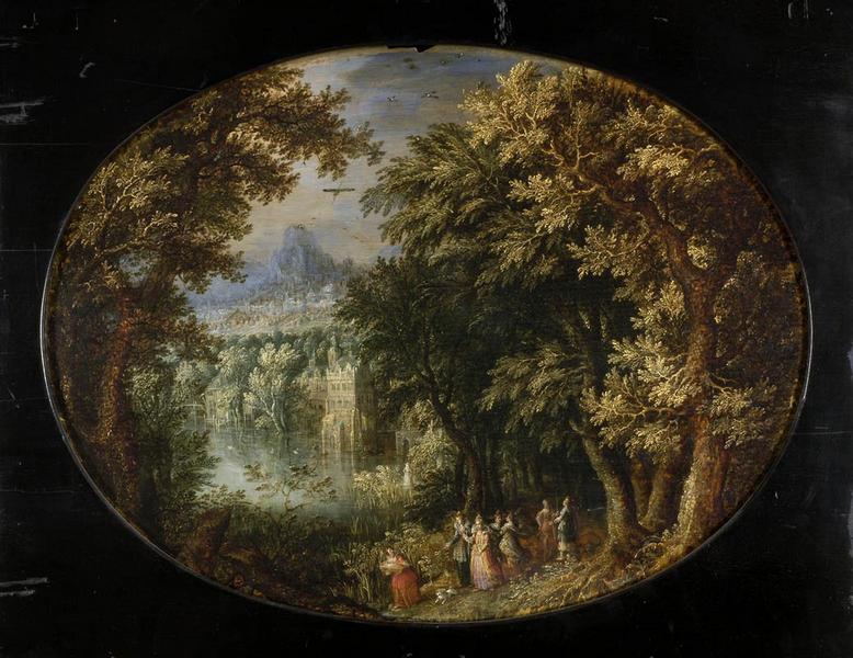 Paysage avec Moïse sauvé des eaux_0
