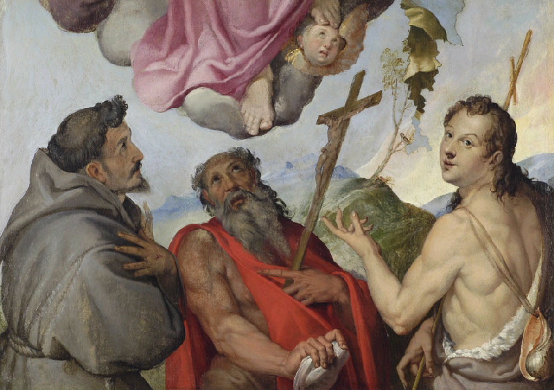 Saint Jean Baptiste, saint Jérôme et saint François_1