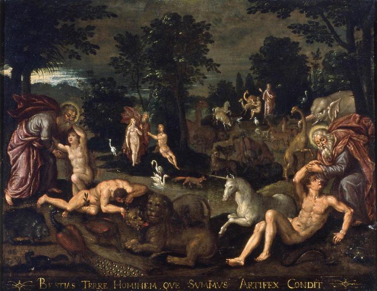 La création des animaux et d'Adam et Eve ; La création d'Adam et Eve_0