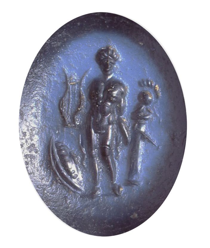 Intaille représentant Achille à la lyre_0