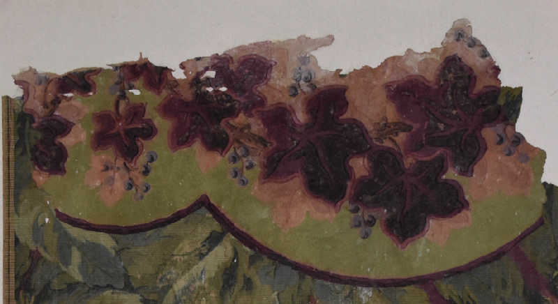 bordure;papier peint;fragment, 1930-1939