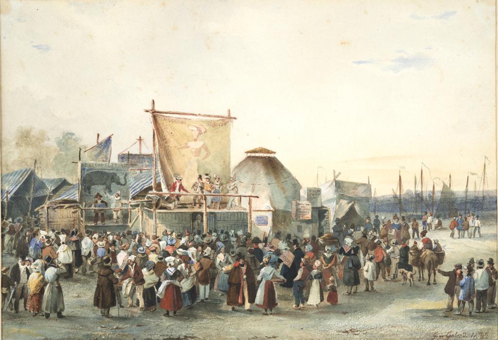 La foire, place Royale, en 1832, Gustave de Galard, 1832