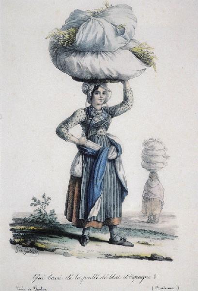 Marchande de paille de blé d'Espagne, Gustave de Galard, 1823-1825
