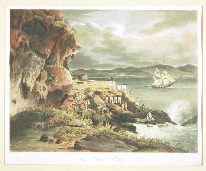 The Centaur Battery (Le Rocher du Diamant.), Joseph Constantine Stadler, 1785