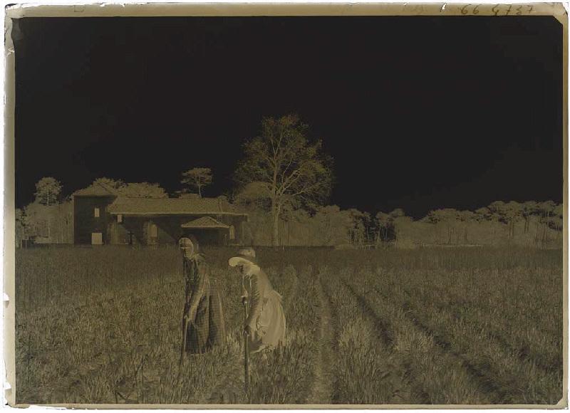 Église et sarcleuses - Gastes (Landes) (Titre attribué)_1