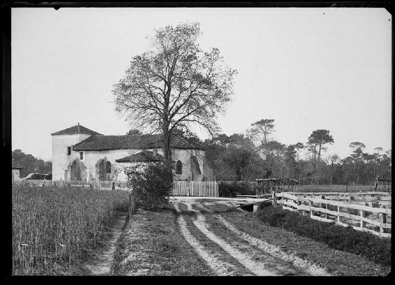 Église et chemin - Gastes (Landes) (Titre attribué)_0