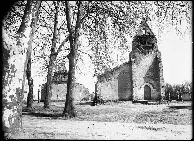 Les deux églises - Moustey (Landes) (Titre attribué)_0