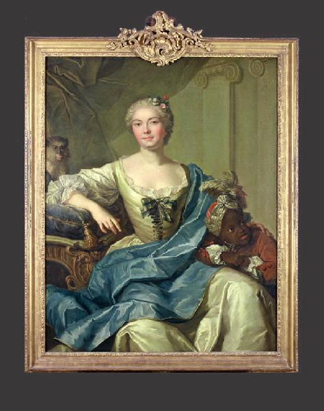 Portrait présumé de la comtesse de Fontenelle et de son négrillon_0