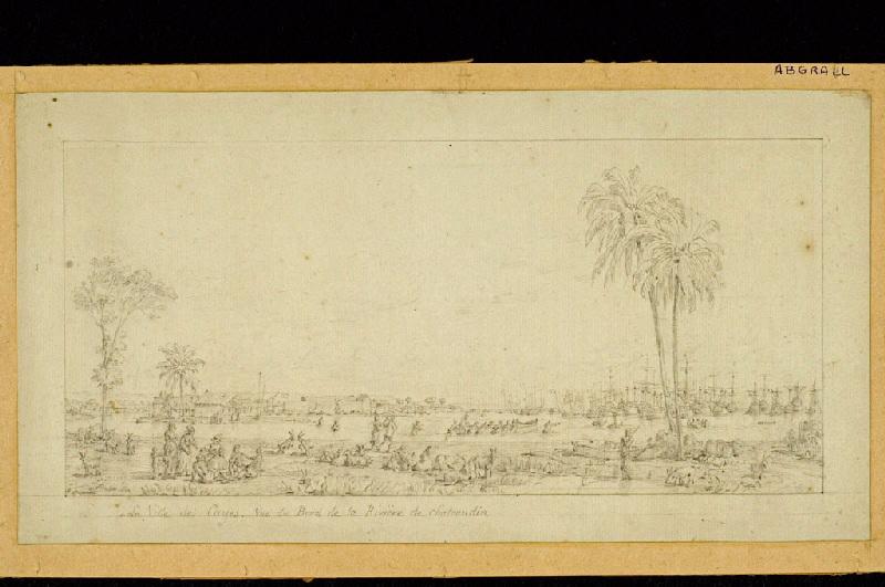 La Ville des Cayes. Vue du Bord de la Rivière de Chateaudin, Pierre Ozanne, 18e siècle