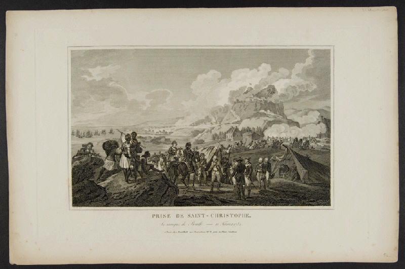 Prise de Saint-Christophe (Antilles) par le marquis de Bouillé le 12 Février 1782, Martinet, 4e quart 18e siècle, 1er quart 19e siècle