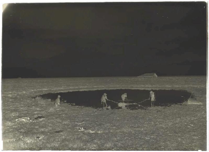 Cornalis, pêcheurs au lagouat ; Pêcheurs au lagounat - Cornalis (Morcenx) (titre attribué)_0