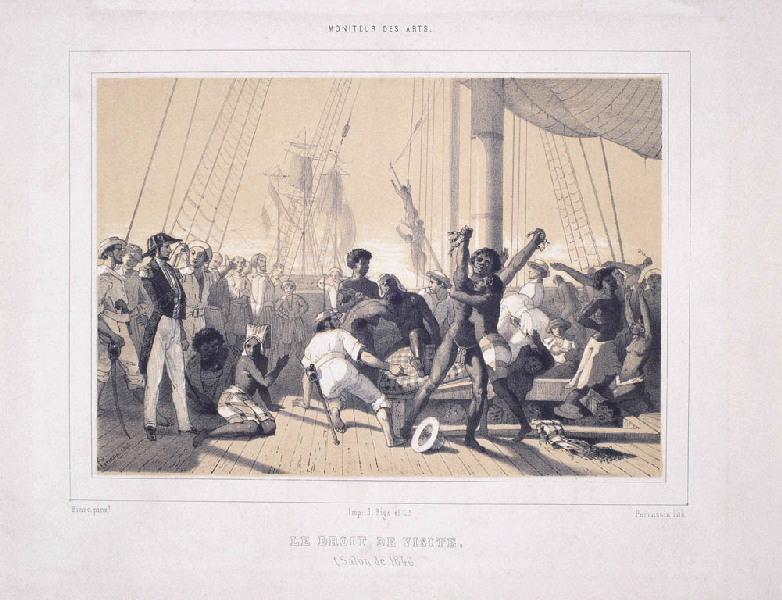 Le Droit de visite, mer des Caraïbes, François Auguste Biard, 1846