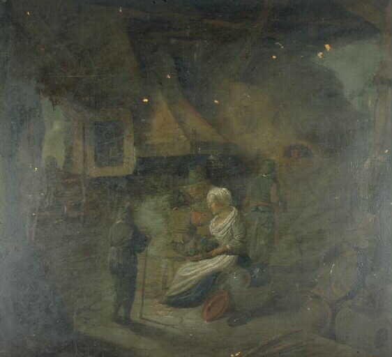 Intérieur rustique, Egbert Van Der Poel, 19e siècle