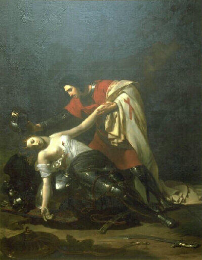 Le baptême et la mort de Clorinde ; La mort de Clorinde (autre titre), Jean-Baptiste Mauzaisse, 1817