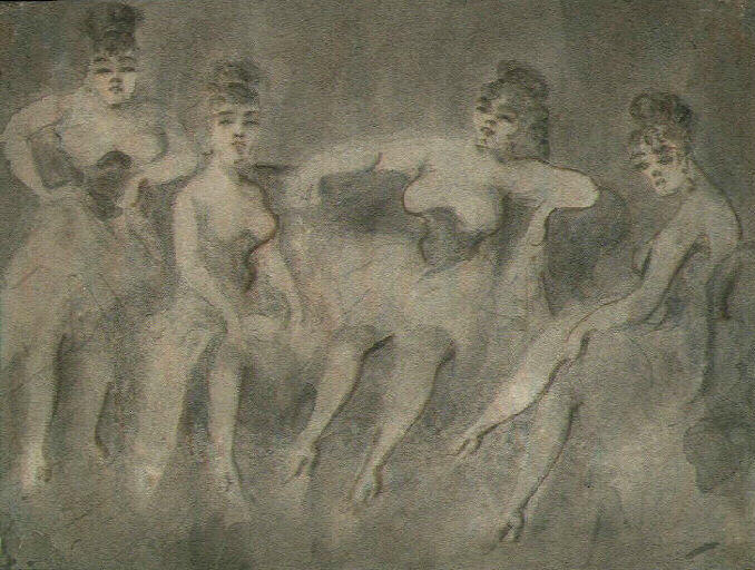 Quatre femmes sur un divan_0