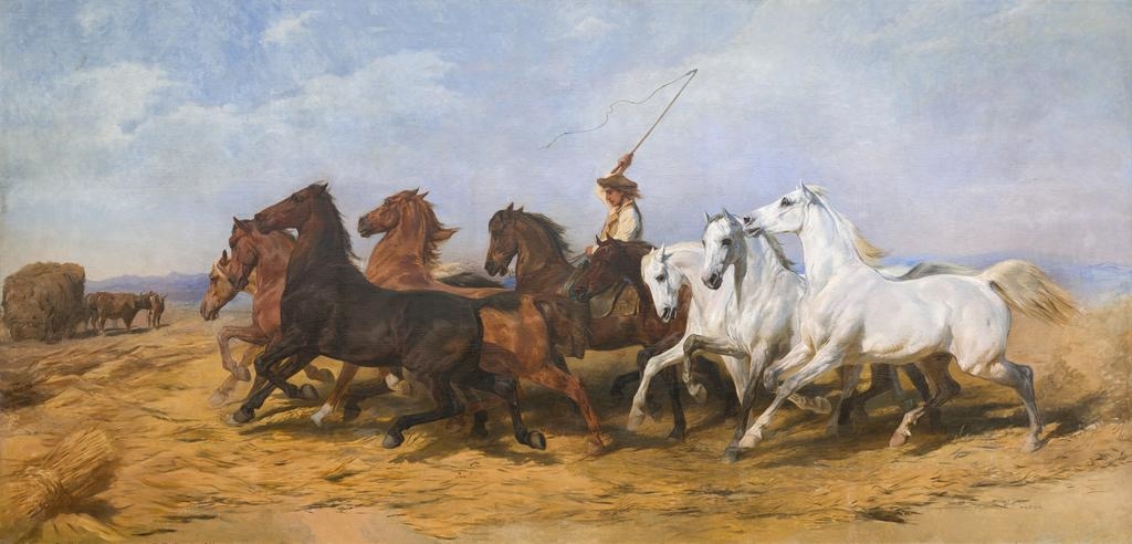 La Foulaison du blé en Camargue ; Le Foulage du blé, Rosa Bonheur, 1864-1899
