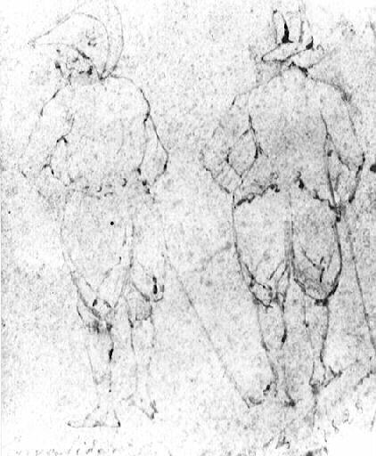 Deux croquis d'homme, Henry Monnier, 1828