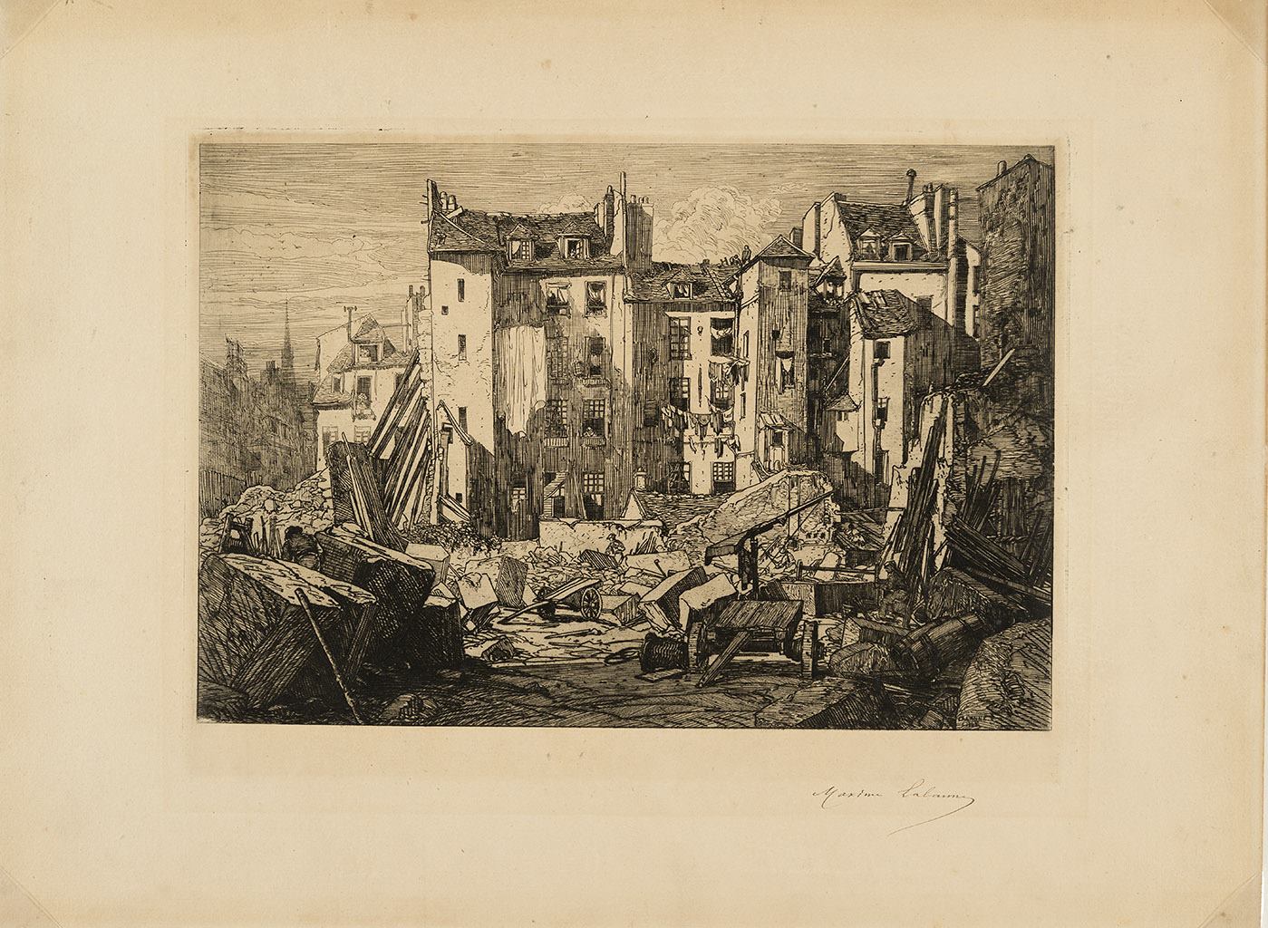 Démolition pour le percement de la rue des Écoles (Paris)_0
