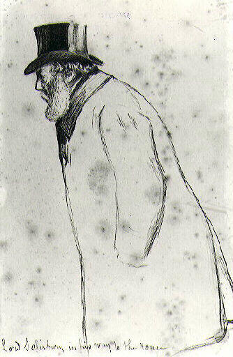 Lord Salisbury in his way to the House ; Lord Salisbury rentrant chez lui, Charles Paul Renouard, 4e quart 19e siècle, 1er quart 20e siècle