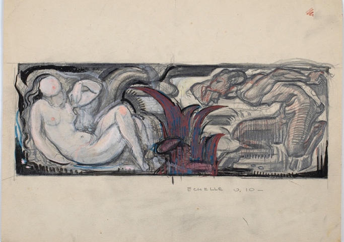 Nymphe et faune, Pierre-Albert Bégaud, 20e siècle